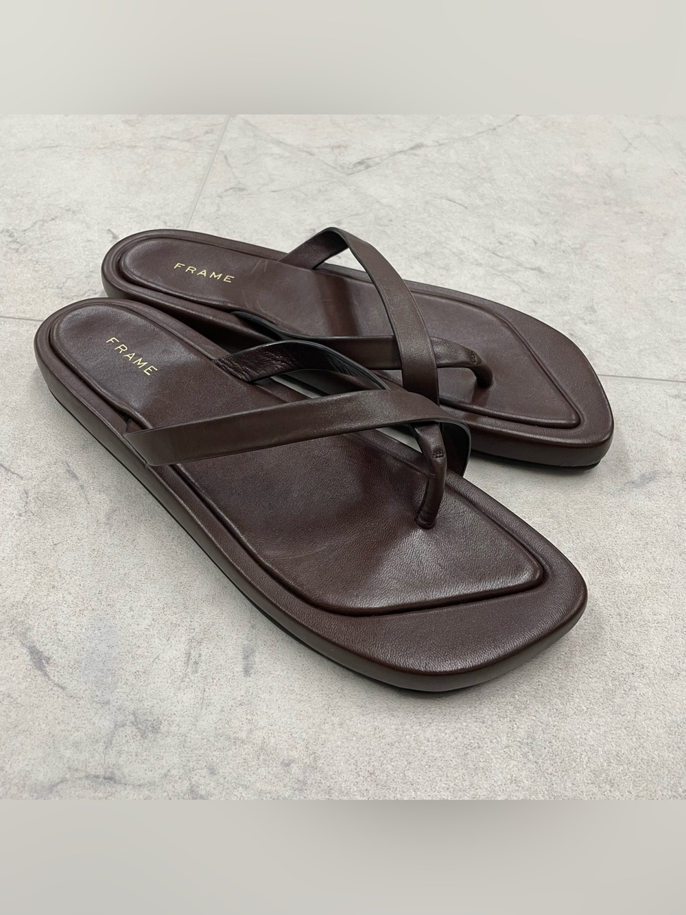 (NC-10) New Frame Le Montauk Sandal In Brown Size:37
